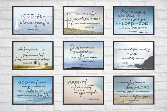 Bible Verse Prints Set of 9 - Digital Download