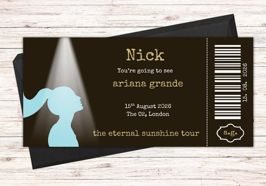 Personalised Ariana Grande Concert Ticket