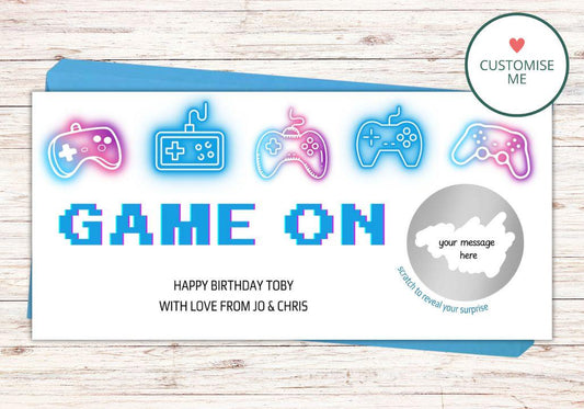 Gaming Voucher Scratch Card