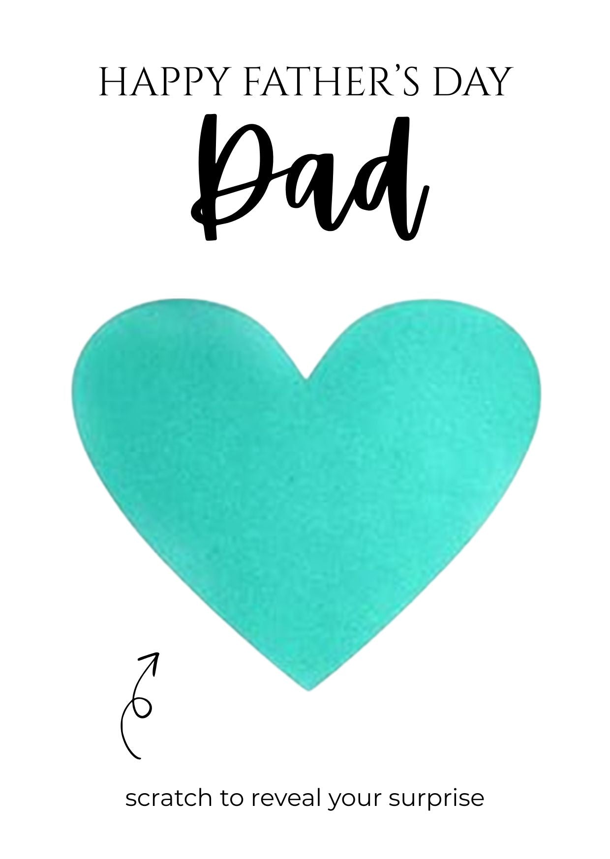 Father's Day Personalised Scratch Card