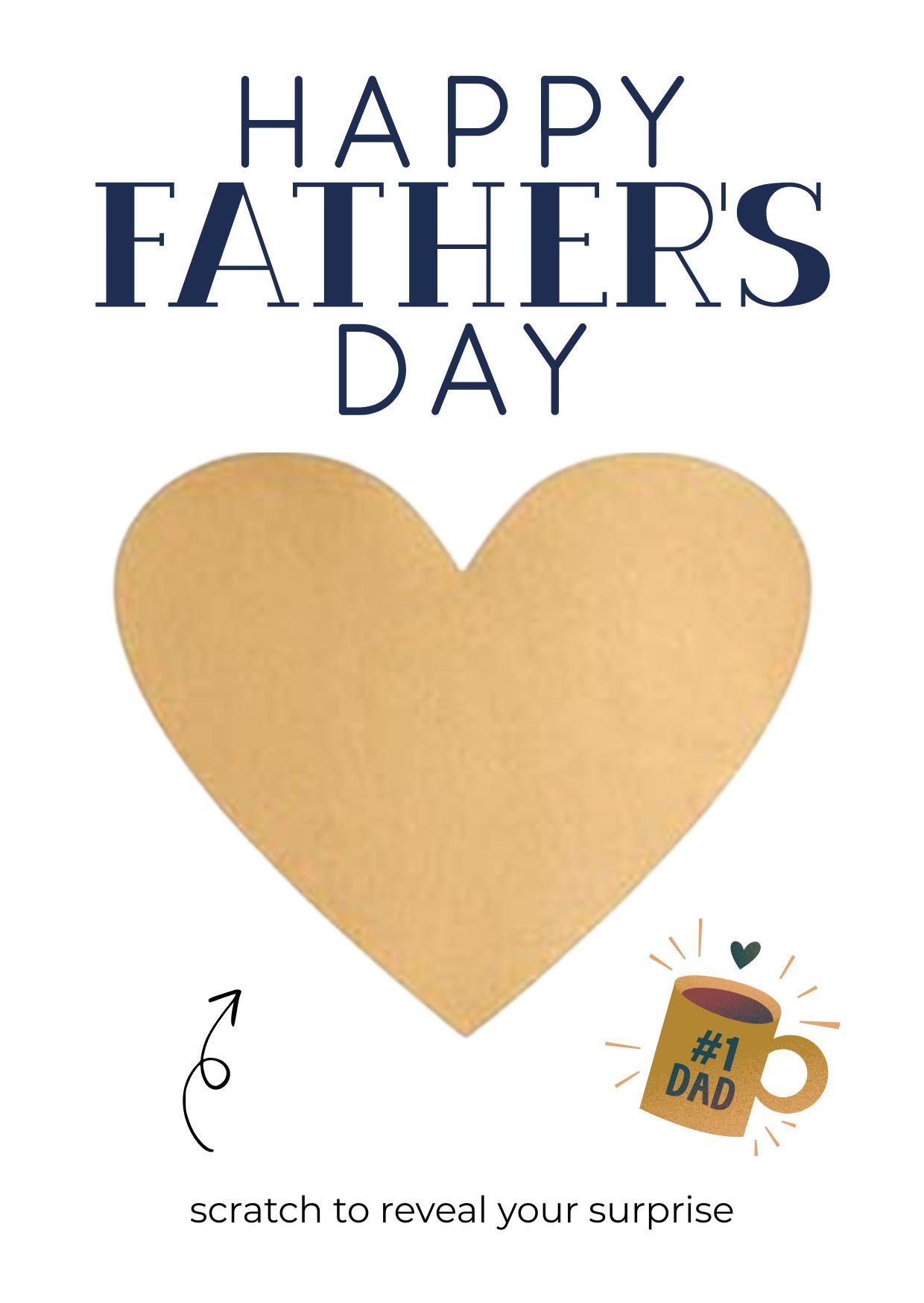 Father's Day Personalised Scratch Card