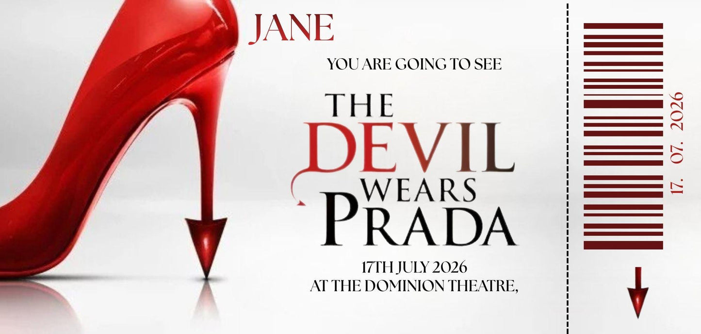"Devil Wears Prada" Musical Ticket Style Voucher