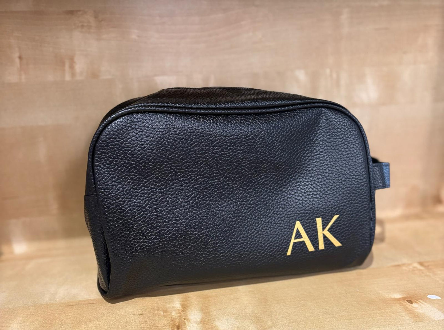Men's washbag with initials
