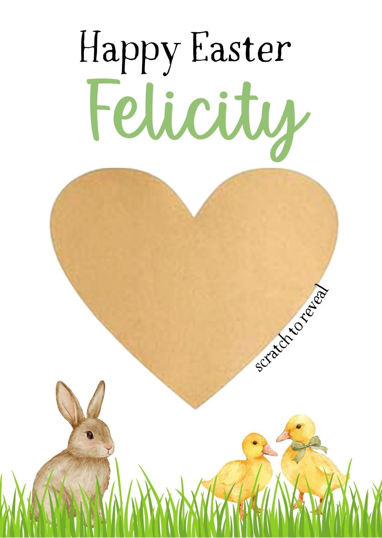 Personalised Easter Scratch Card