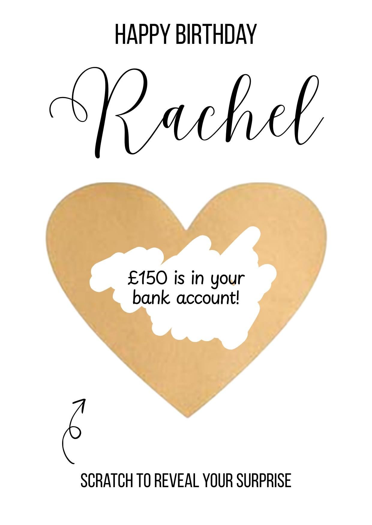 Personalised Birthday Scratch Card