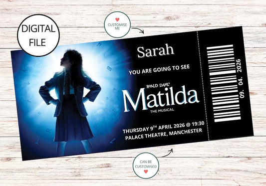 DIGITAL Custom Matilda The Musical Ticket