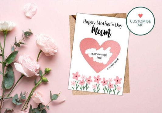 Personalised Mother's Day Scratch Card