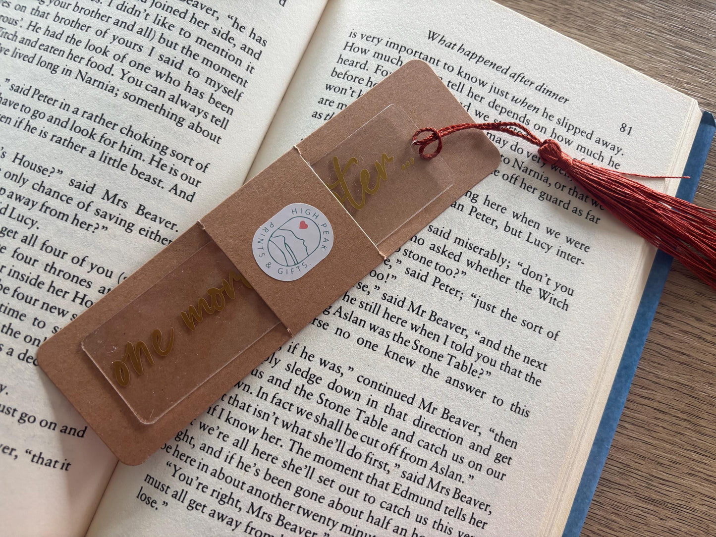 'One More Chapter" Bookmark with Tassel