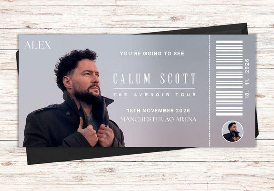 Calum Scott Personalised Concert Ticket | 2026 Tour Custom | Envelope Included Gift