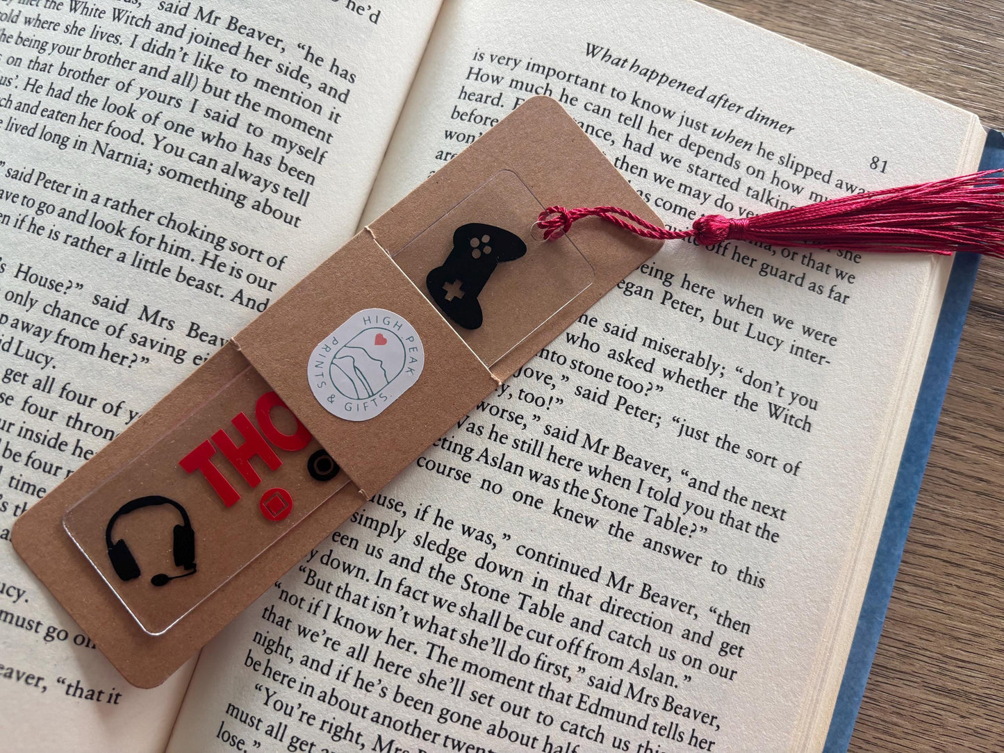 Personalised Gaming Bookmark with Tassel