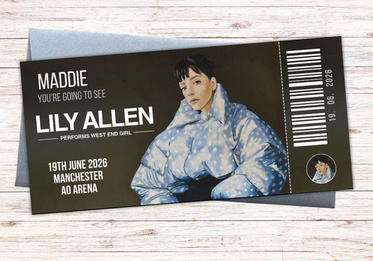 Personalised Lily Allen Concert Ticket