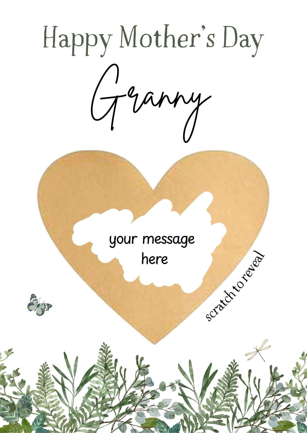 Personalised Mother's Day Scratch Card