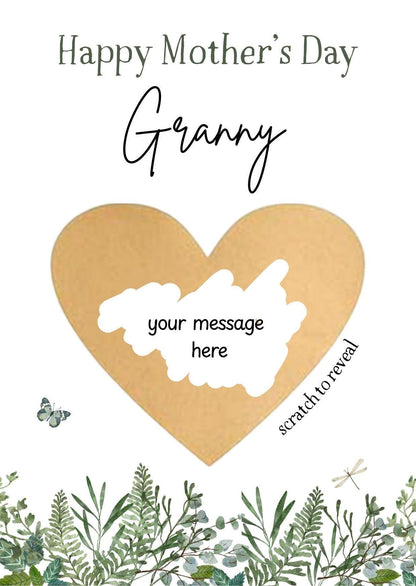 Personalised Mother's Day Scratch Card