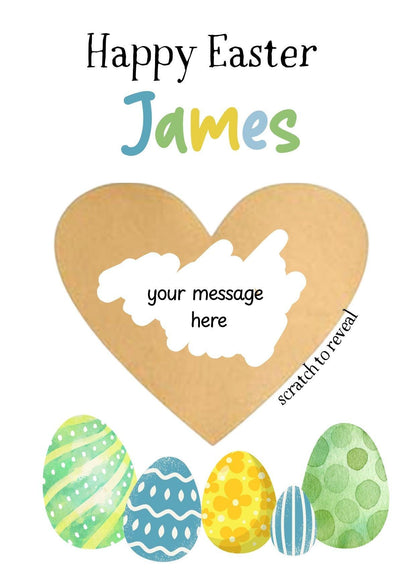Personalised Easter Scratch Card
