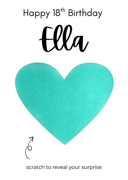 Personalised Birthday Scratch Card