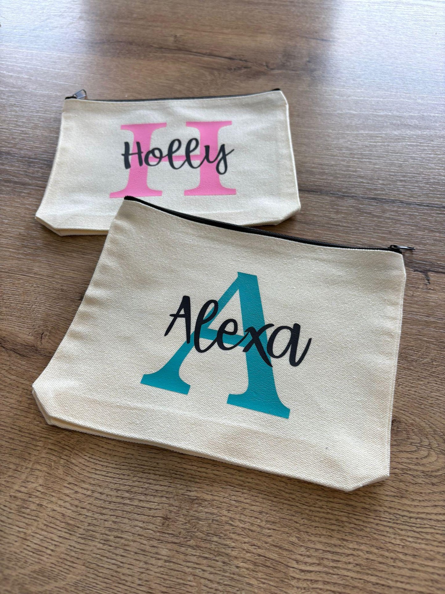 Personalised Canvas Zip Pouch