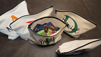 Personalised Canvas Zip Pouch