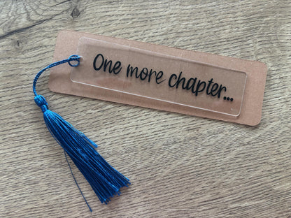 'One More Chapter'  Bookmark with Tassel