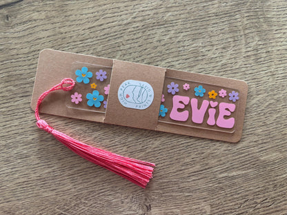Personalised Flower Bookmark with Tassel