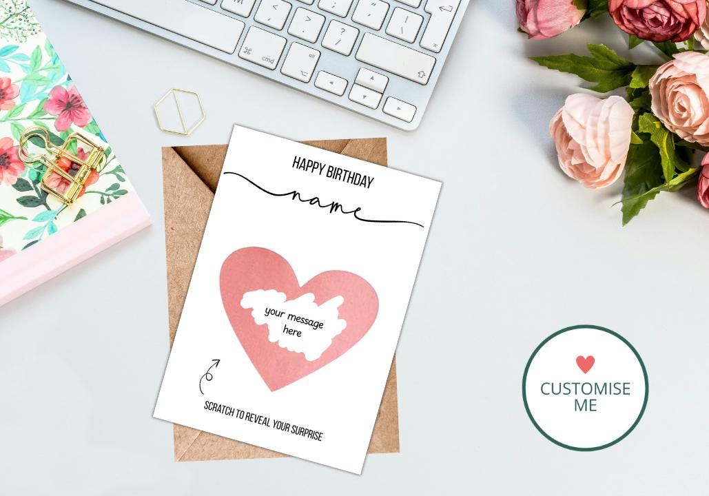 Personalised Birthday Scratch Card
