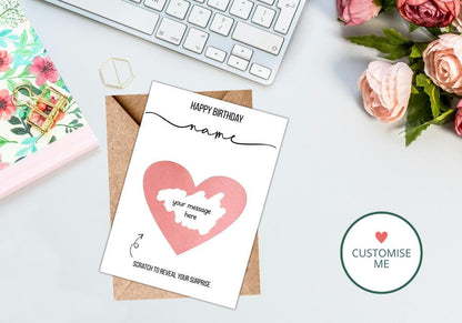 Personalised Birthday Scratch Card