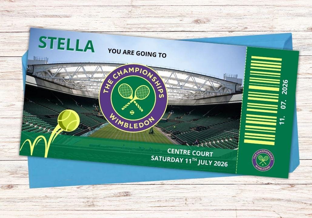 Personalised Wimbledon Gift Voucher