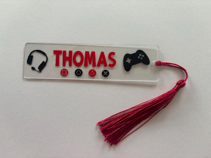 Personalised Gaming Bookmark with Tassel