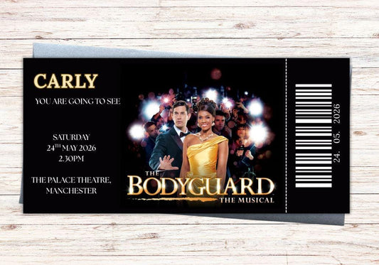 The Bodyguard Theatre Ticket Style Voucher Print