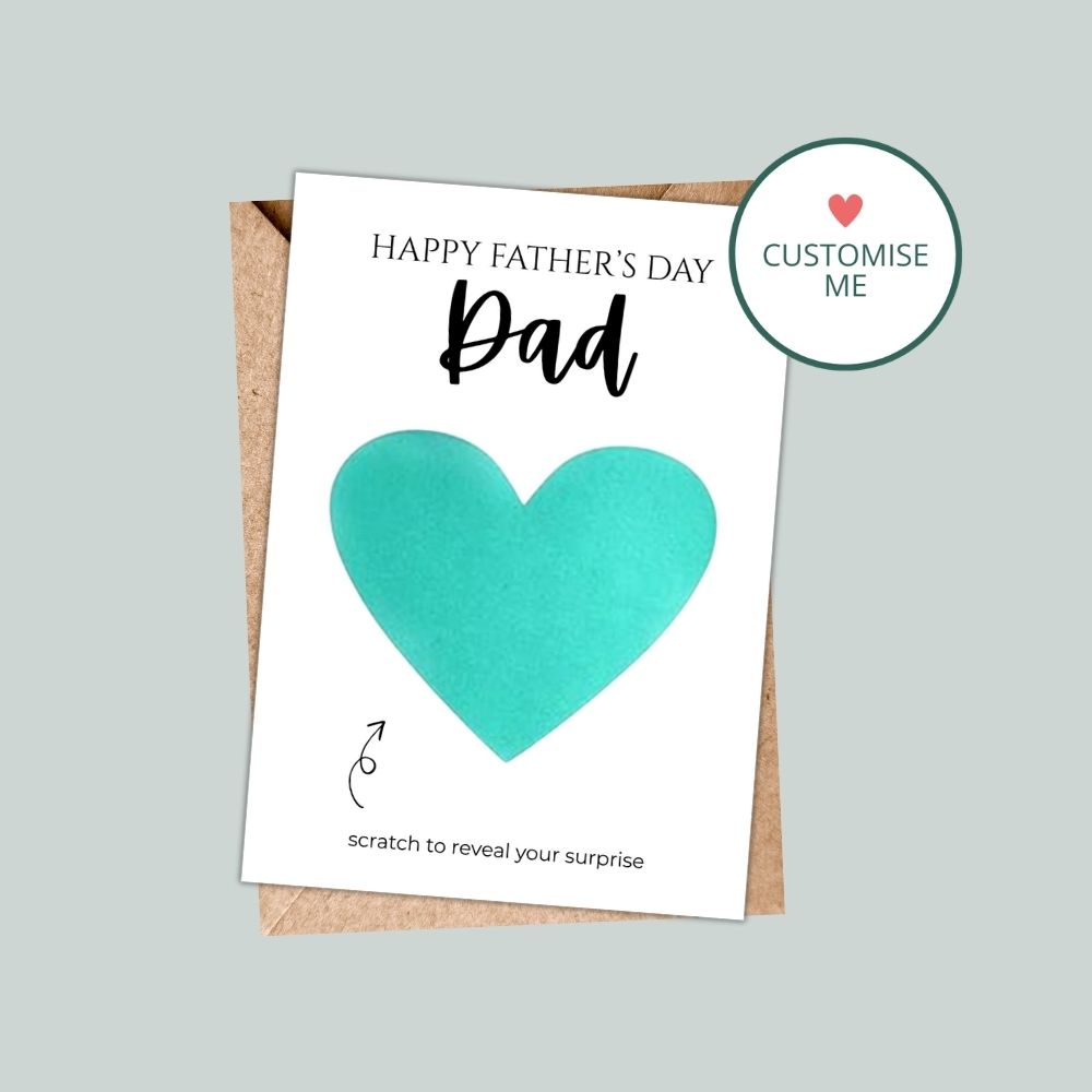 Father's Day Personalised Scratch Card