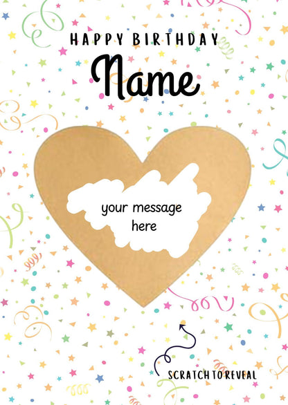 Personalised Birthday Scratch Card