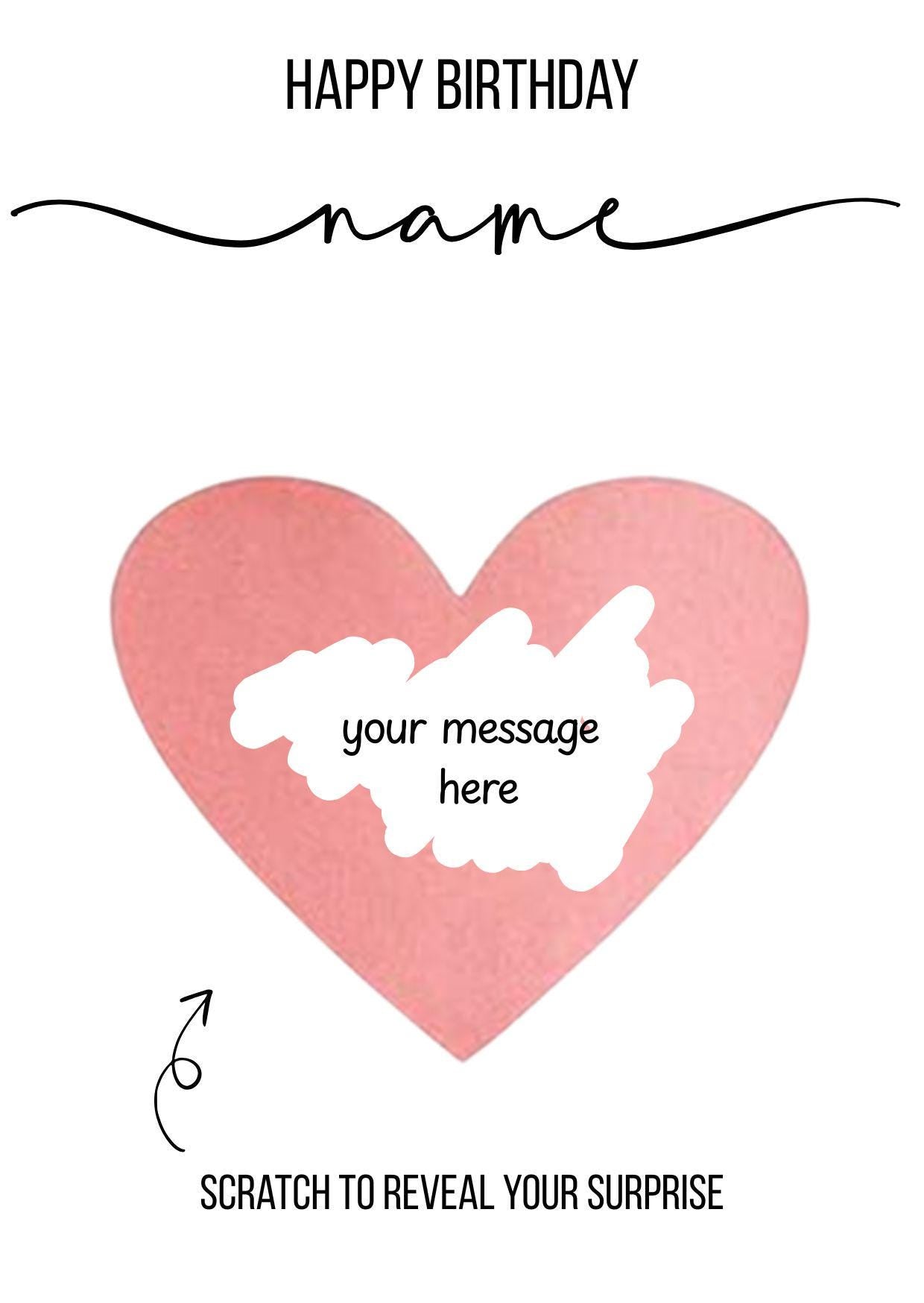 Personalised Birthday Scratch Card