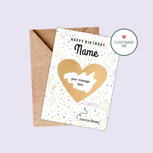 Personalised Birthday Scratch Card