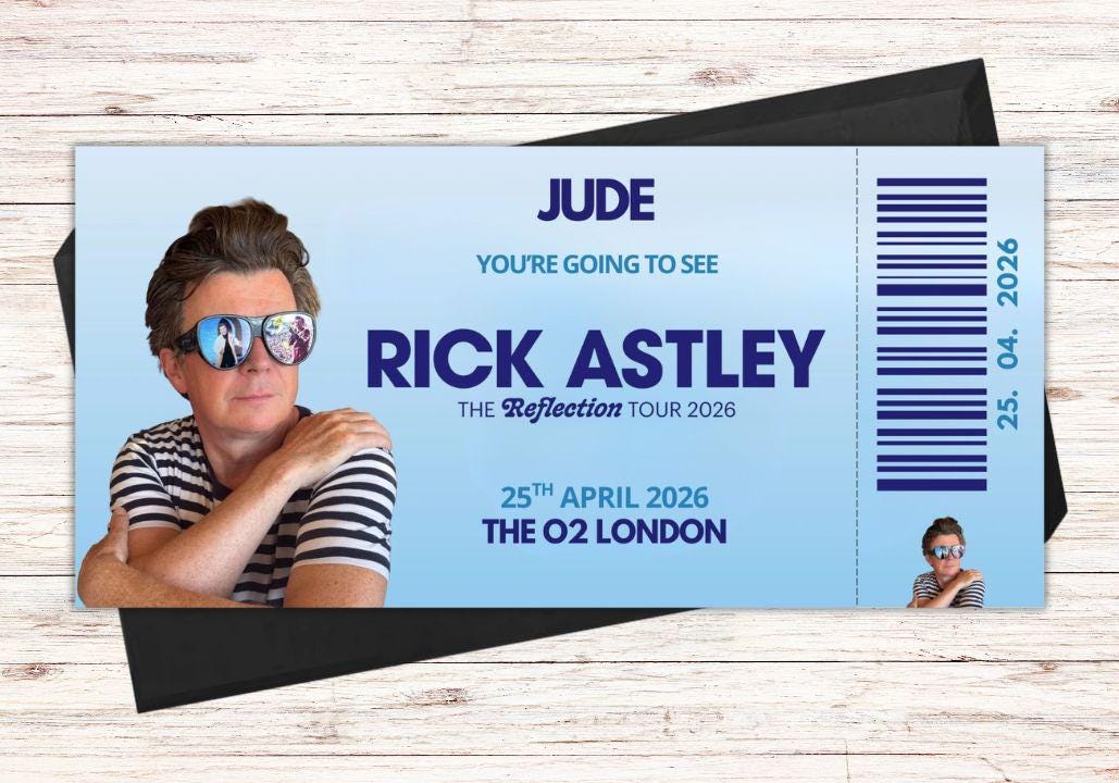 Rick Astley 2026 Concert Voucher