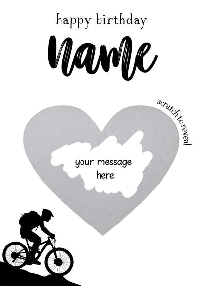 Personalised MTB Birthday Scratch Card