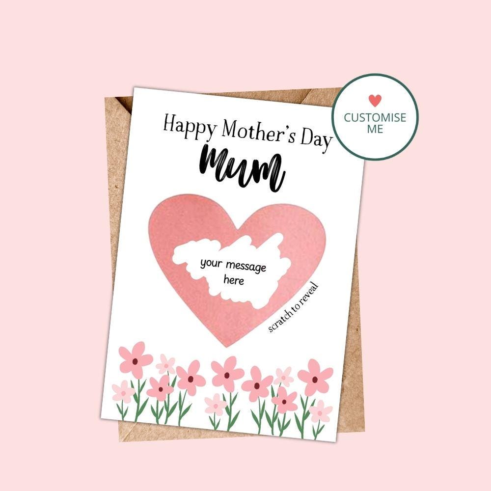 Personalised Mother's Day Scratch Card