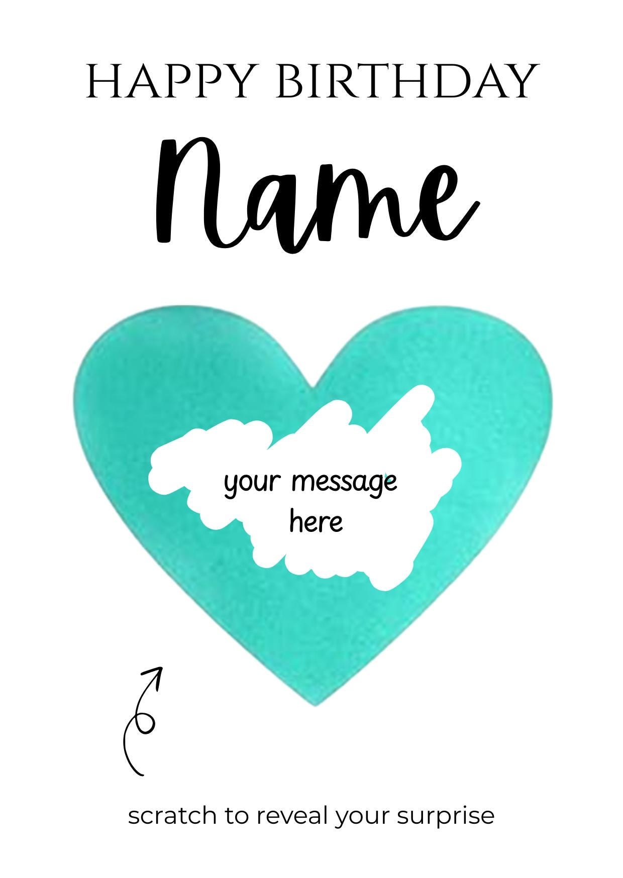 Personalised Birthday Scratch Card