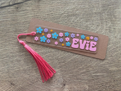 Personalised Flower Bookmark with Tassel