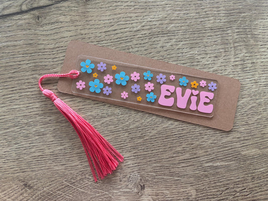 Personalised Flower Bookmark with Tassel