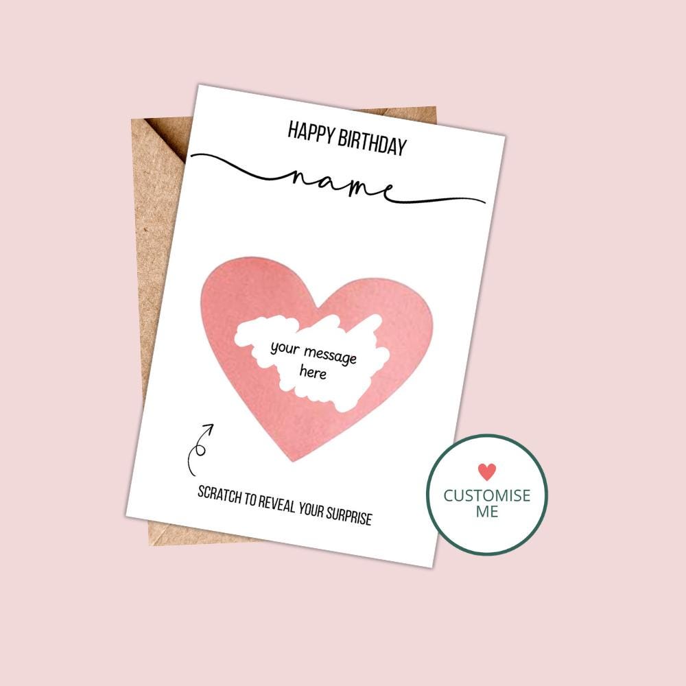 Personalised Birthday Scratch Card