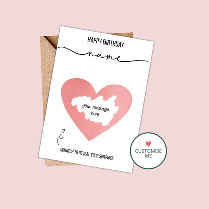 Personalised Birthday Scratch Card