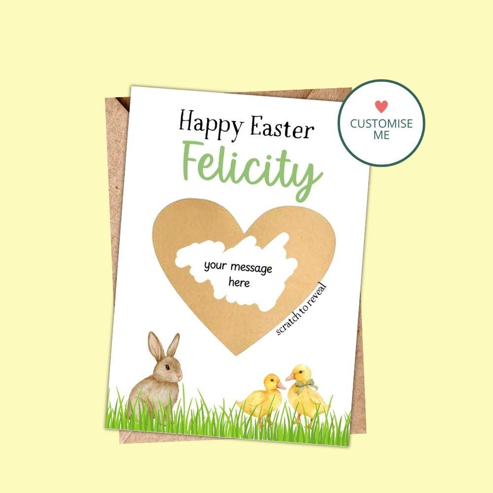 Personalised Easter Scratch Card