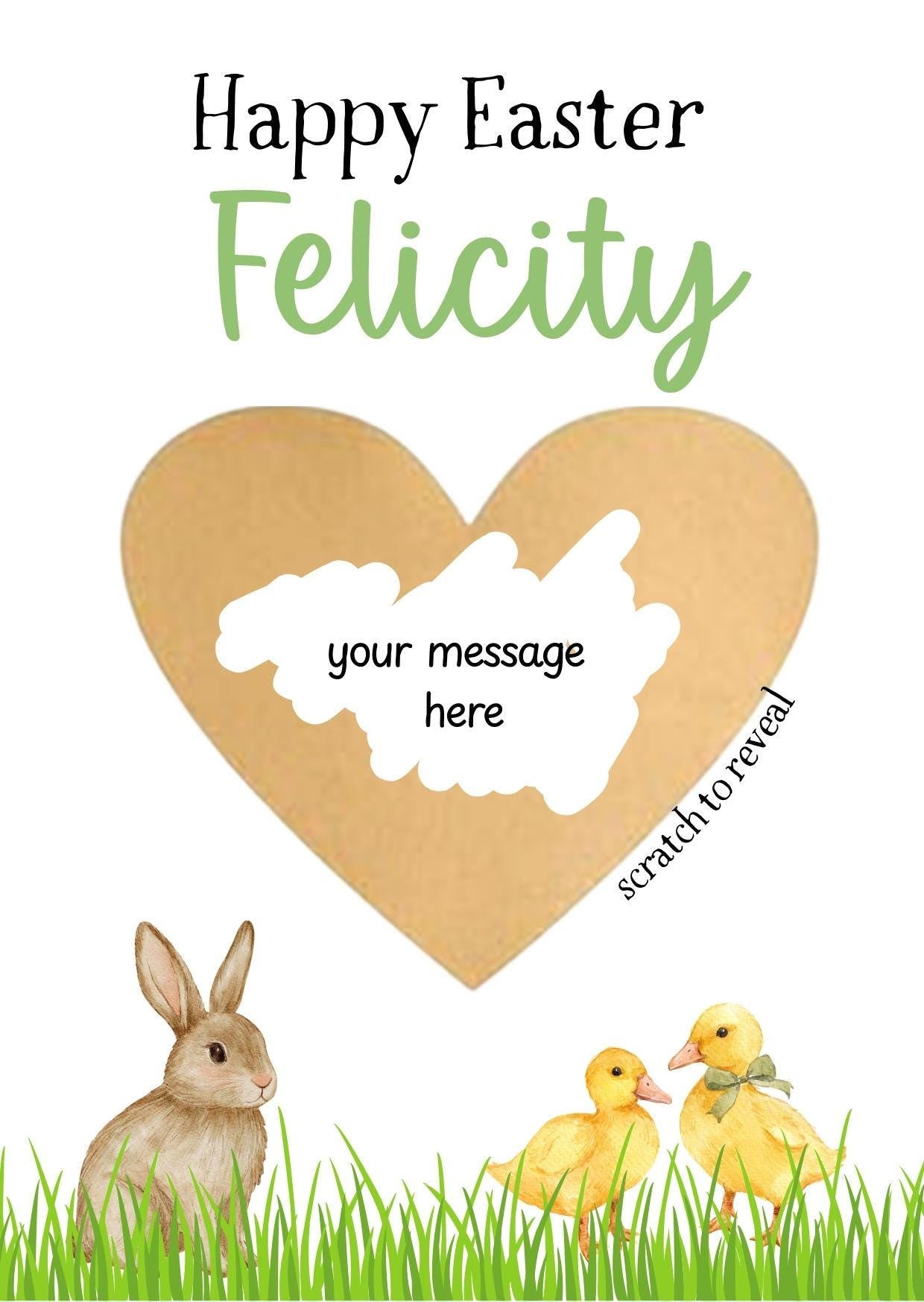 Personalised Easter Scratch Card