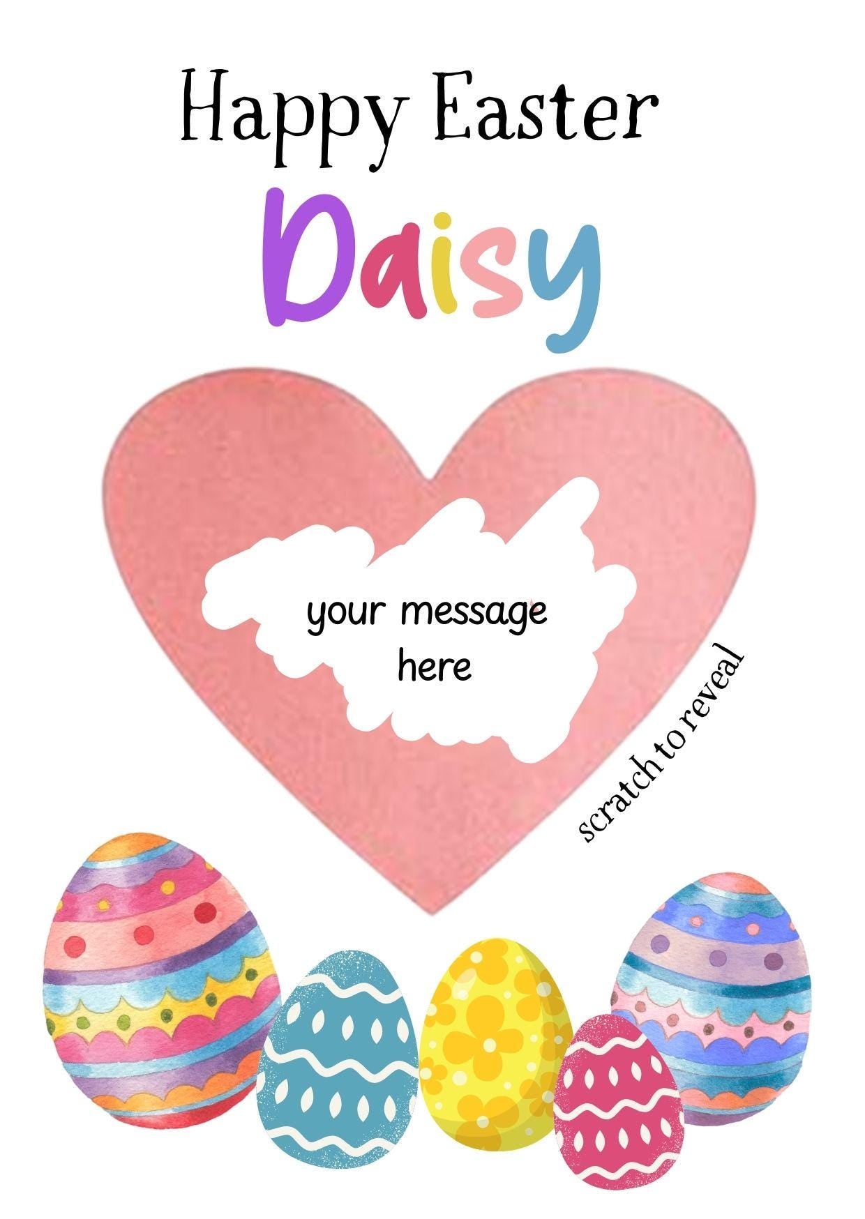 Personalised Easter Scratch Card