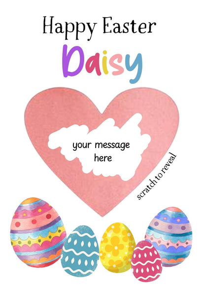 Personalised Easter Scratch Card