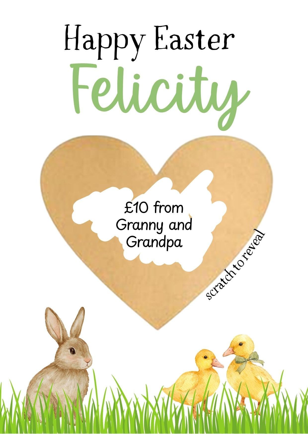 Personalised Easter Scratch Card