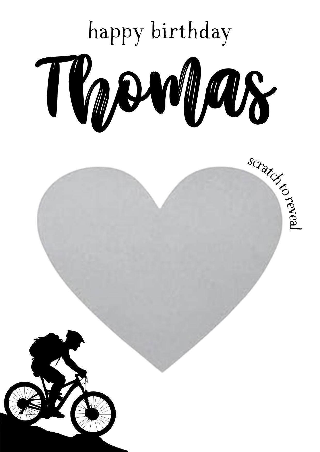 Personalised MTB Birthday Scratch Card