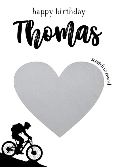 Personalised MTB Birthday Scratch Card