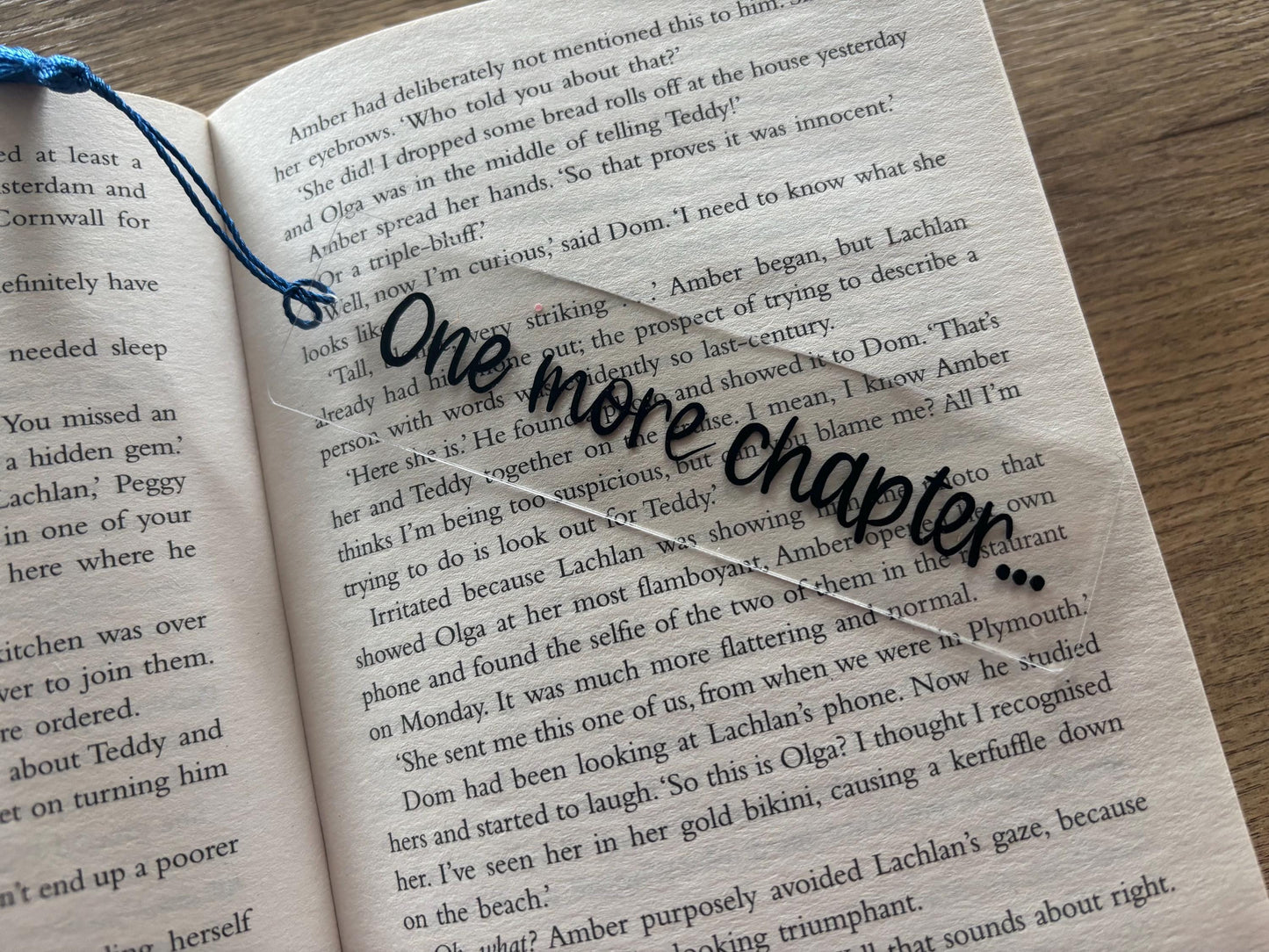 'One More Chapter'  Bookmark with Tassel