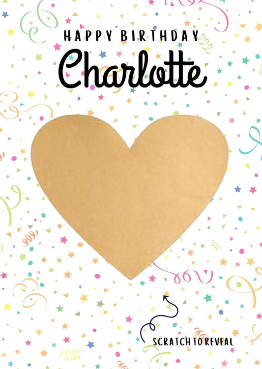Personalised Birthday Scratch Card