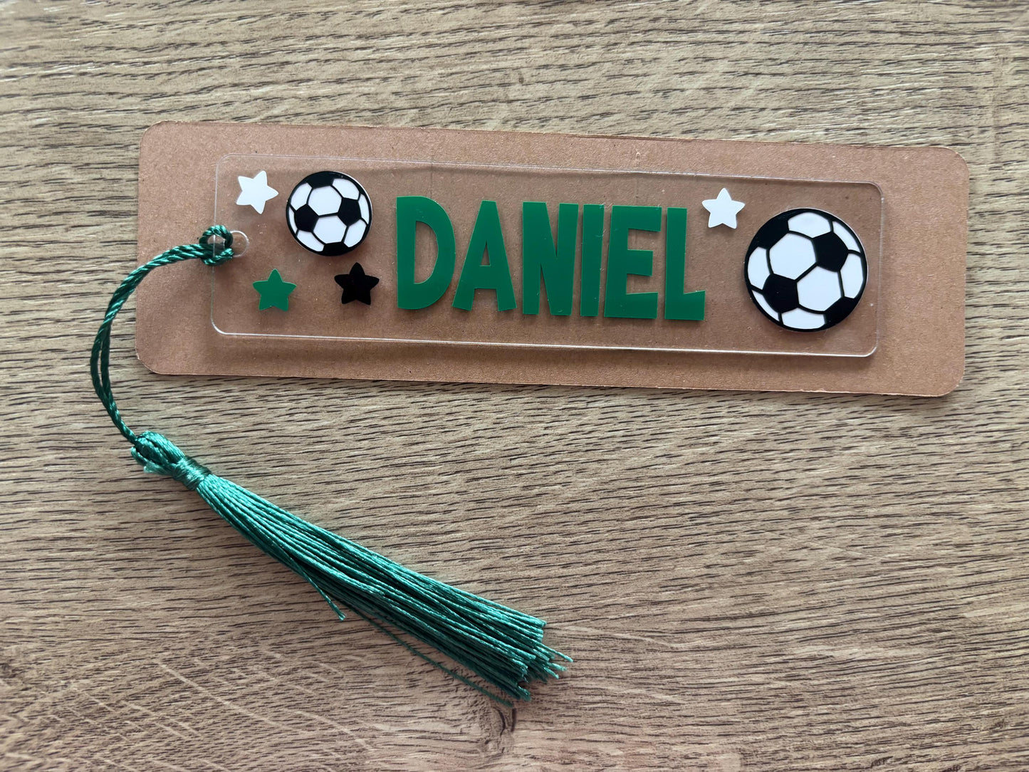 Personalised Football Bookmark with Tassel